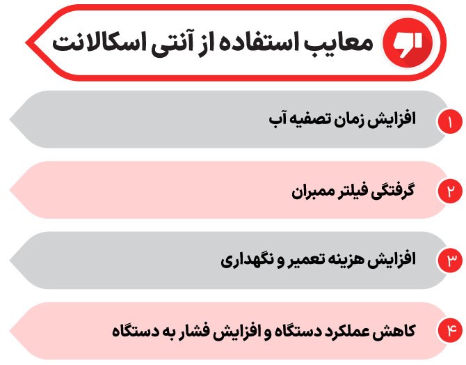 معایب آنتی اسکالانت