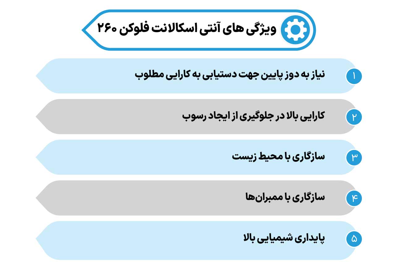 ویژگی های آنتی اسکالانت فلوکن 260