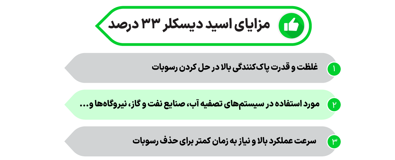 مزایای اسید دیسکلر 33 درصد